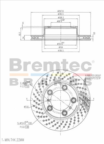 BREMTEC HYBRID-CARBON HIGH PERFORMANCE BDR40050LEV
