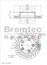 BREMTEC HYBRID-CARBON HIGH PERFORMANCE BDR40050LEV