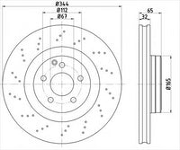 BREMTEC EURO-LINE BRAKE DISC ROTOR PAIR BDR40063EL