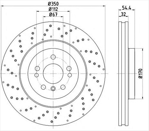 BREMTEC EURO-LINE HC BRAKE DISC ROTOR PAIR BDR40067ELH