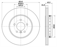 BREMTEC EURO-LINE BRAKE DISC ROTOR PAIR BDR40070EL