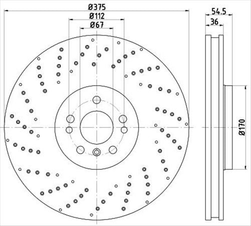 BREMTEC EURO-LINE HC BRAKE DISC ROTOR BDR40071ELH