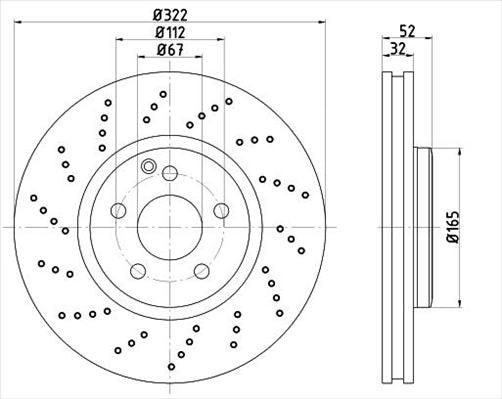 BREMTEC EURO-LINE HD BRAKE PADS PAIR CARBON ROTORS BDR40073ELH