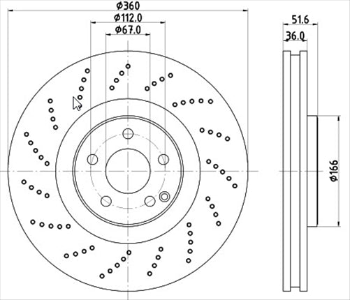 BREMTEC EURO-LINE BRAKE DISC ROTOR BDR40086EL