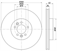 BREMTEC EURO-LINE HC BRAKE DISC PAIR BDR6049ELH
