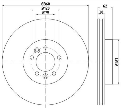 BREMTEC EURO-LINE HC BRAKE DISC PAIR BDR6049ELH