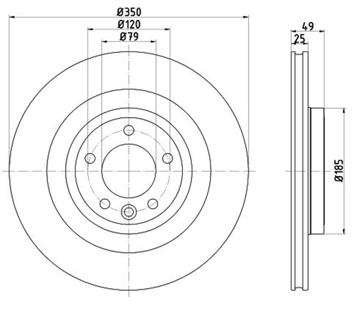 BREMTEC EURO-LINE HC BRAKE DISC ROTOR PAIR BDR6052ELH