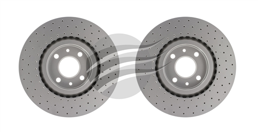 BREMTEC EUROLINE HIGH GRADE (PAIR) ABARTH FRONT 284MM DRILLED BDR6160PELH