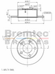 BREMTEC EURO-LINE BRAKE DISC ROTOR PAIR BDR8280EL