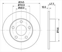 BREMTEC EURO-LINE BRAKE DISC ROTOR BDR8310EL