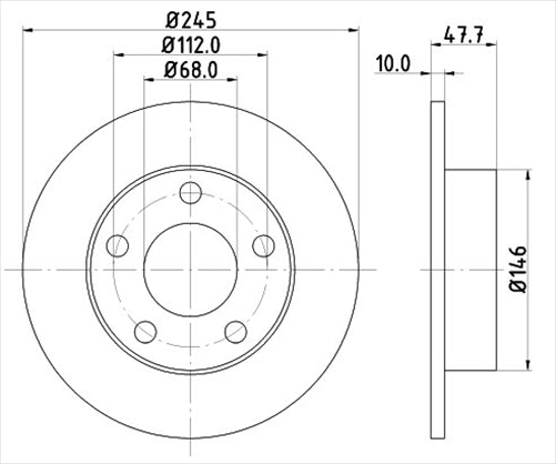 EURO-LINE BRAKE DISC ROTOR BDR8310EL