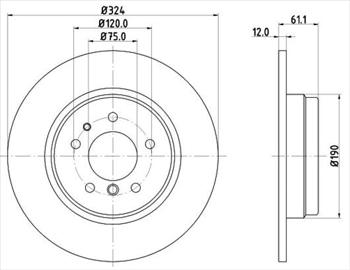 BREMTEC EURO-LINE BRAKE DISC ROTOR BDR8340EL