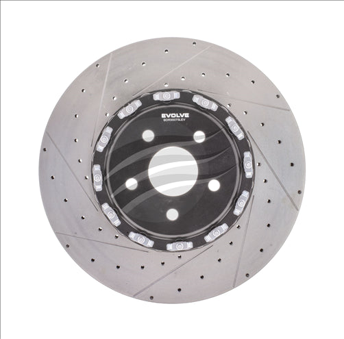 BREMTEC EVOLVE F2S FRONT LEFT JEEP TRACKHAWK DRILLED & SLOTTED BDR90075LEV