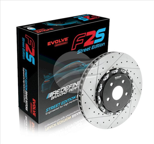 BREMTEC EVOLVE F2S FRONT LEFT JEEP TRACKHAWK DRILLED & SLOTTED BDR90075LEV