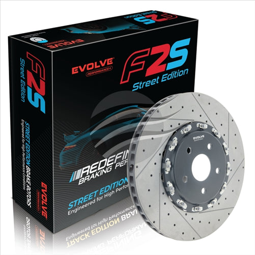 BREMTEC EVOLVE F2S FRONT RIGHT JEEP TRACKHAWK DRILLED & SLOTTED BDR90075REV