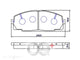 OE+ ORGANIC BRAKE PADS F SUITABLE FOR TOYOTA 4WD - DB1328EF