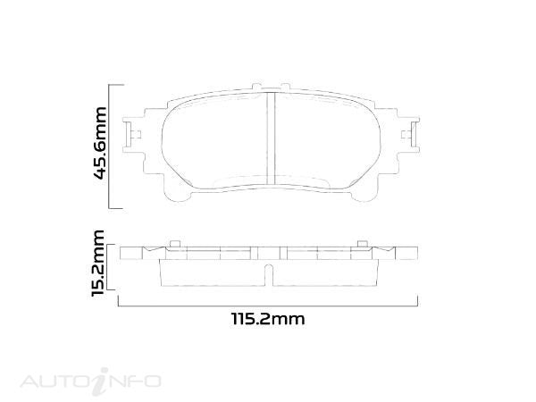 OE+ BRAKE PADS R SUITABLE FOR TOYOTA