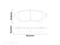 OE+ BRAKE PADS R SUITABLE FOR TOYOTA