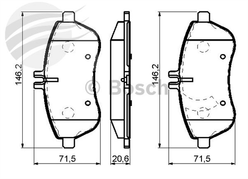 Bosch FRONT BRAKE PADS MERCEDES-BENZ C-KLASSE 204 BP1072