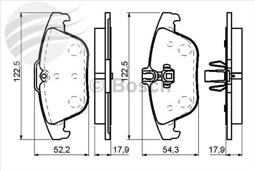 Bosch REAR BRAKE PADS MERCEDES-BENZ C-KLASSE 204 BP1073