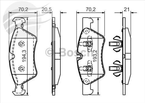 Bosch FRONT BRAKE PADS MERCEDES-BENZ M-KLASSE 164 BP1076