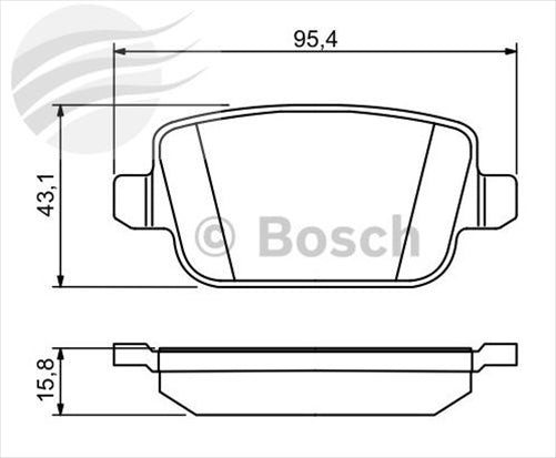 Bosch REAR BRAKE PADS FORD MONDEO 07 BP1119