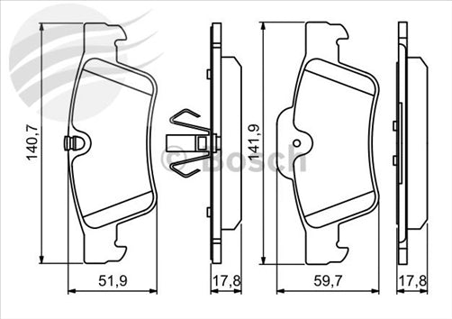 Bosch REAR BRAKE PADS MERCEDES-BENZ M-KLASSE 164 BP1128