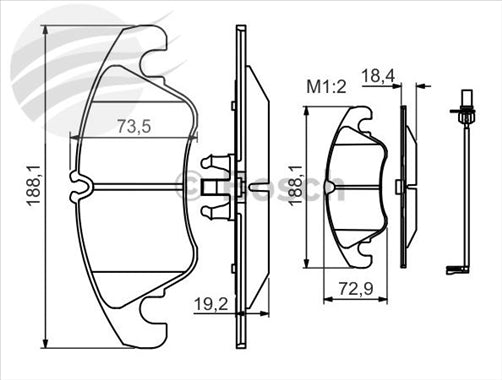 Bosch FRONT BRAKE PADS AUDI A5 8TA BP1131