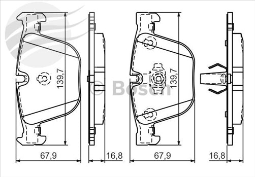 Bosch REAR BRAKE PADS BMW X 5 E 70 BP1206