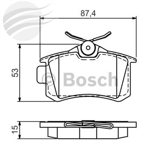 Bosch REAR BRAKE PADS VOLKSWAGEN GOLF III 1H1 BP1441