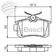 Bosch REAR BRAKE PADS VOLKSWAGEN GOLF III 1H1 BP1441