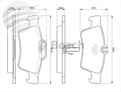 Bosch REAR BRAKE PADS MERCEDES-BENZ E-KLASSE 211 BP412