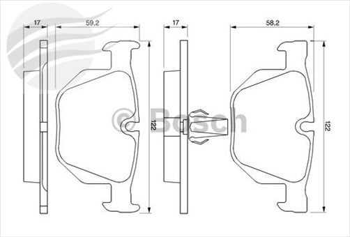Bosch REAR BRAKE PADS BMW 5 E 60 BP472