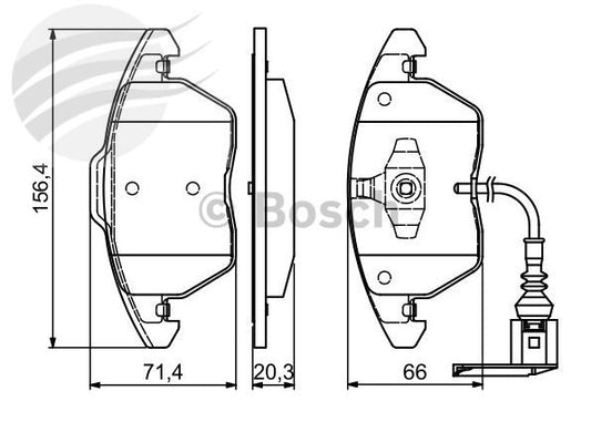 Brake Pad Fr Vww Golf Vi 5k1 Bosch Brake - Bp938