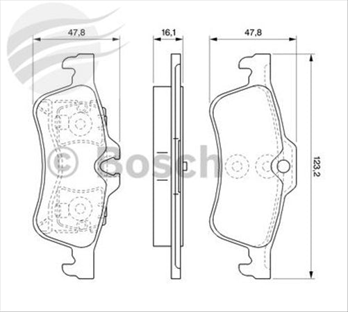 Bosch REAR BRAKE PADS MBM MINI R 50 BP973