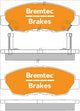BREMTEC TRADE-LINE BRAKE PAD FRONT SET ACCORD CIVIC CRV BT014TS