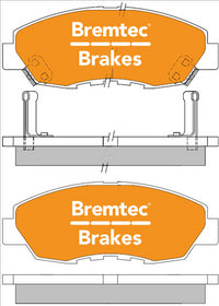 BREMTEC TRADE-LINE BRAKE PAD FRONT SET ACCORD, ACCORD EURO, CIVIC BT015TS