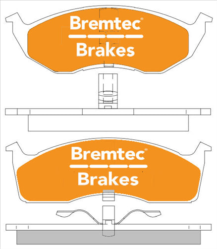 BREMTEC PRO-LINE BRAKE PADS SET CHRYSLER GRAND VOYAGER 3.3 BT021PRO