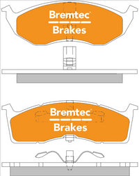 BREMTEC PRO-LINE BRAKE PADS SET CHRYSLER VOYGER 1997-01 BT024BPRO