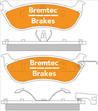 BREMTEC TRADE-LINE BRAKE PADS SET FORD CROWN LX 4.6L V8 1996- BT027TS
