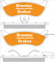 BREMTEC TRADE-LINE BRAKE PADS SET FORD CROWN LX 4.6L V8 1996- BT027TS