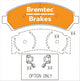 BREMTEC TRADE-LINE BRAKE PADS SET CHEVROLET BLAZER 1998-03 BT030TS