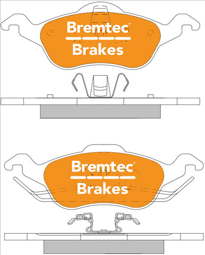 BREMTEC PRO-LINE BRAKE PADS SET FORD FOCUS 1998-04 BT037PRO