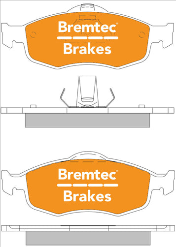 BREMTEC TRADE-LINE BRAKE PADS SET FORD MONDEO 2.0L 1995-01 BT042TS