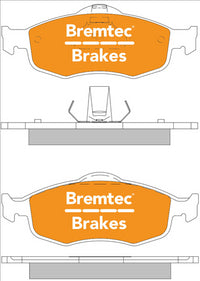 BREMTEC TRADE-LINE BRAKE PADS SET FORD MONDEO 2.0L 1995-01 BT042TS