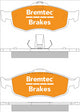BREMTEC TRADE-LINE BRAKE PADS SET FORD MONDEO 2.0L 1995-01 BT042TS
