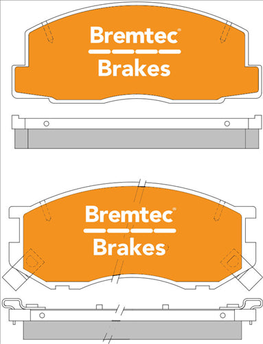 BREMTEC TRADE-LINE BRAKE PADS SET TOYOTA TOWNACE 2.0 YR39R BT050TS
