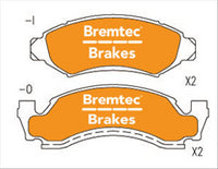 BREMTEC 4WD BRAKE PADS SET FORD F150 1979-90 BT054E