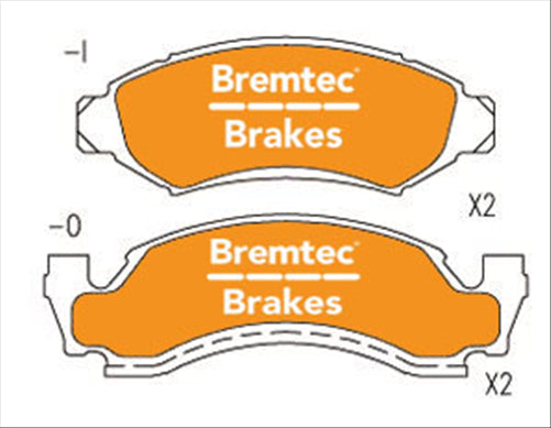 BREMTEC PRO LINE HD CERAMIC+ ZERO DUST FORD F150 1979-90 FRONT BT054PRO