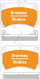 BREMTEC PRO-LINE BRAKE PADS SET FORD LASER 1989-94 BT055PRO